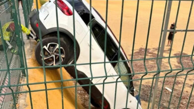 coche invade campo de fútbol Colegio Aljarafe